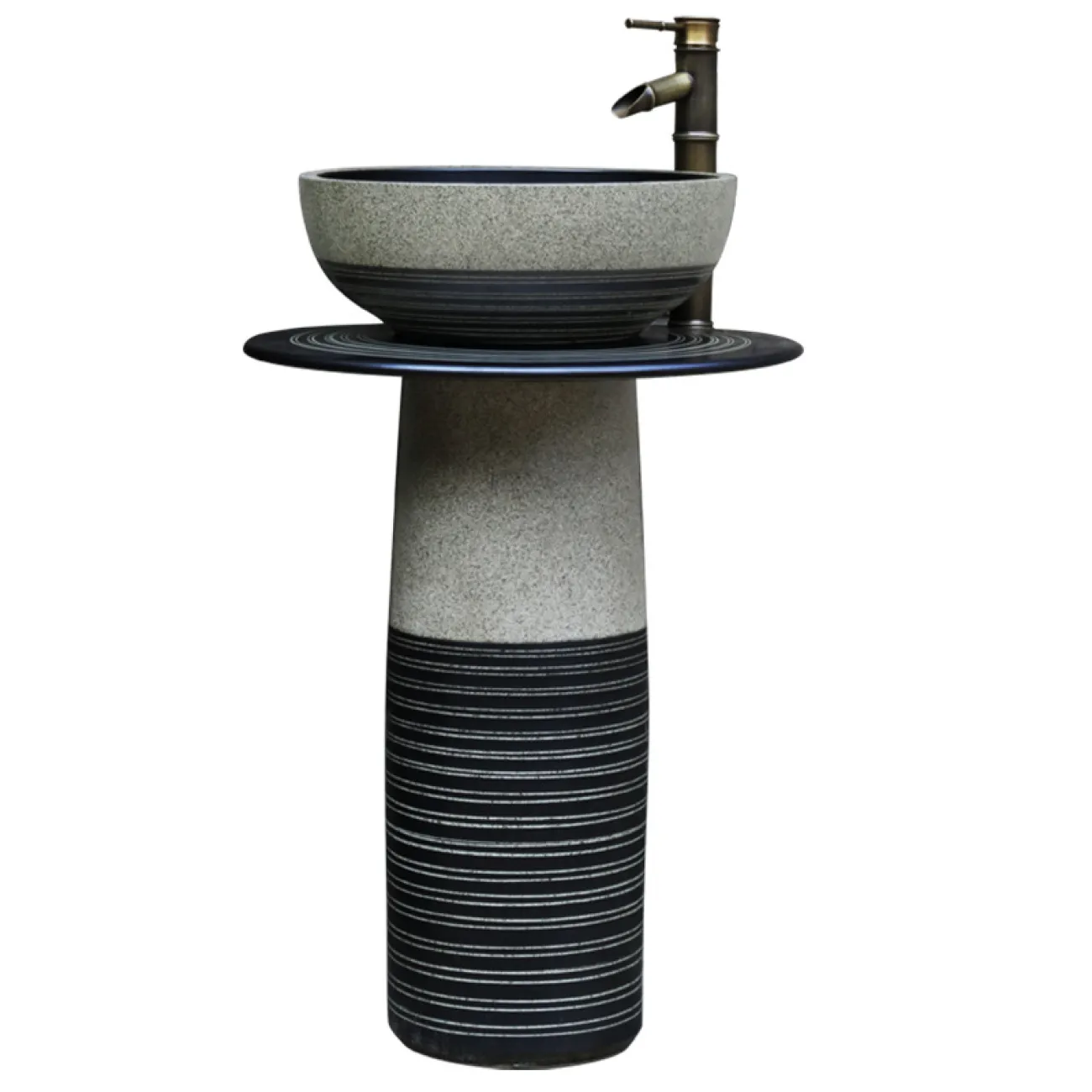 Креативный керамический умывальник в форме колоны для ванной комнаты LaLume MB20512-23 Креативный керамический умывальник в форме колоны для ванной комнаты LaLume MB20512-23