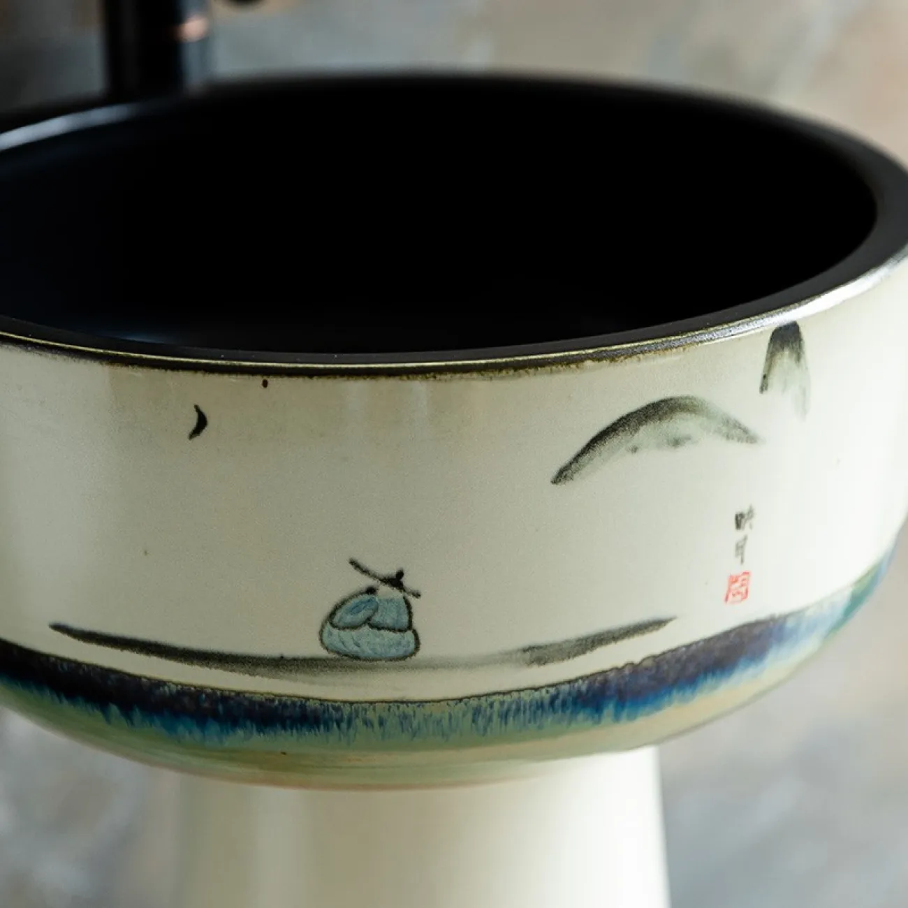 Керамический креативный умывальник  для ванной комнаты LaLume MB20634-23