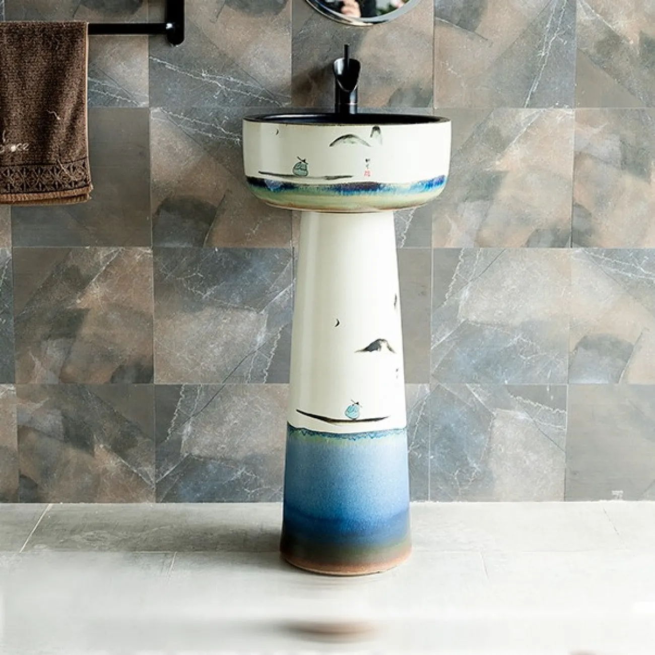 Керамический креативный умывальник  для ванной комнаты LaLume MB20634-23