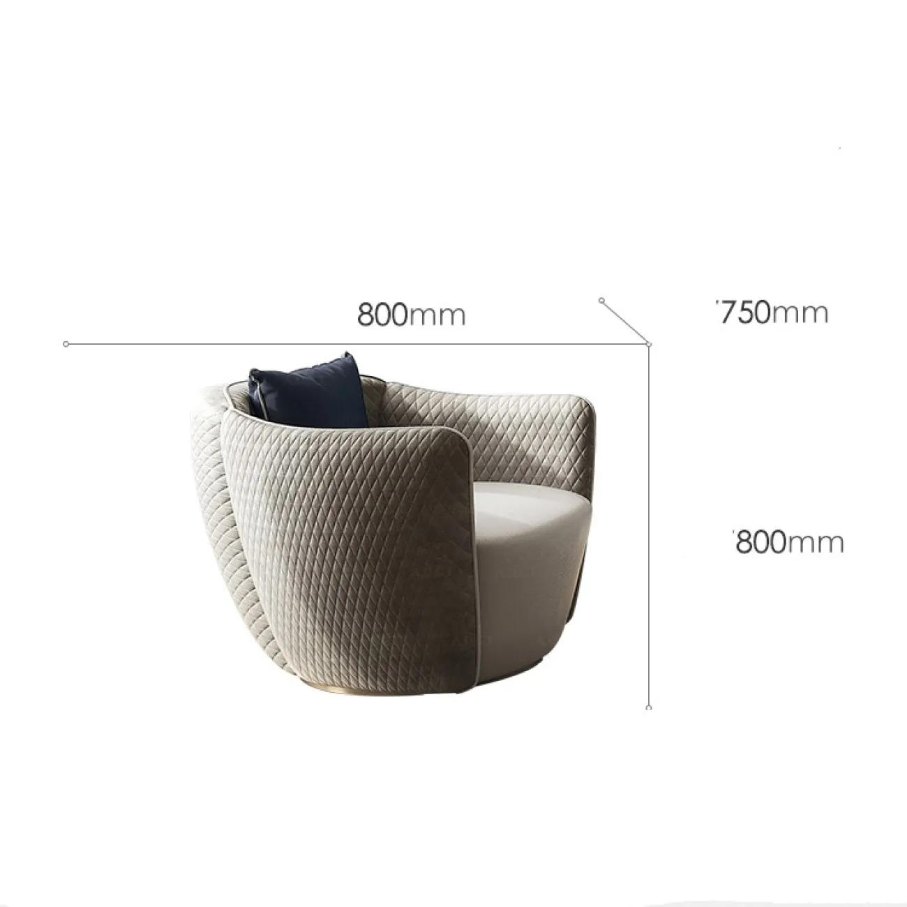 Современное одноместное кресло-диван LaLume MB20628-23