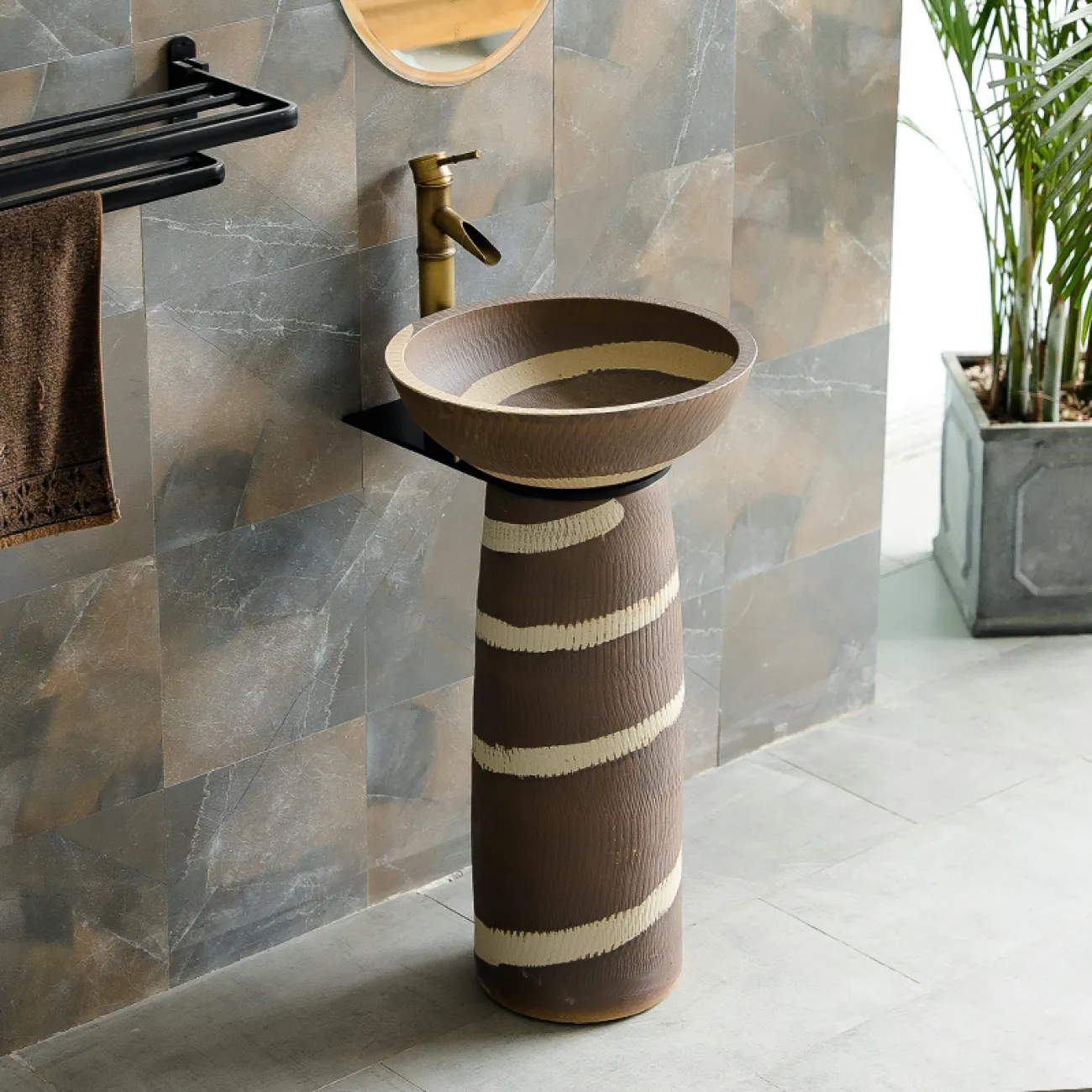 Керамический креативный умывальник для ванной комнаты LaLume MB20648-23 Керамический креативный умывальник для ванной комнаты LaLume MB20648-23