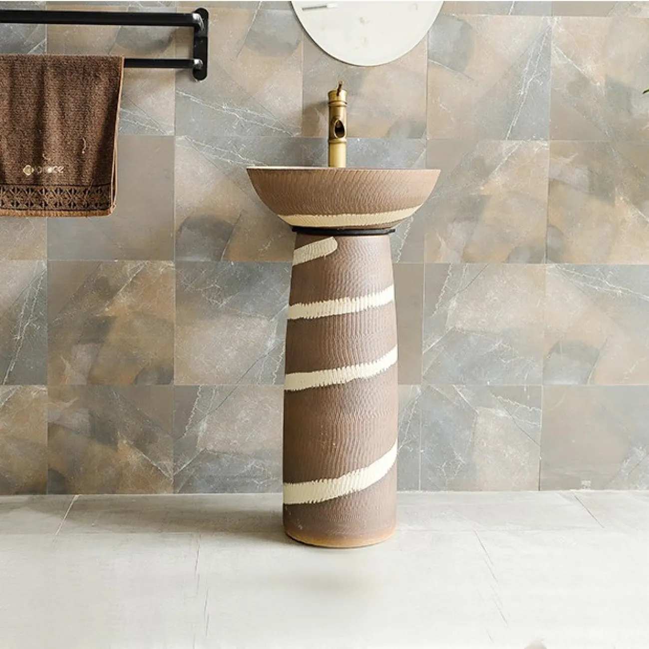 Керамический креативный умывальник для ванной комнаты LaLume MB20648-23 Керамический креативный умывальник для ванной комнаты LaLume MB20648-23