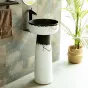 Керамический круглый умывальник  для ванной комнаты LaLume MB20646-23