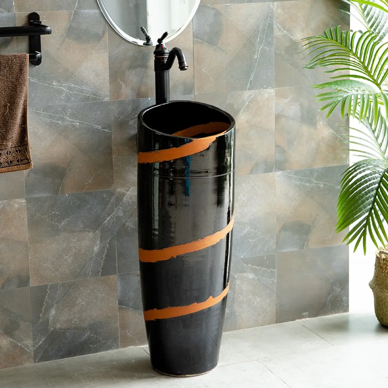 Керамический креативный умывальник  для ванной комнаты LaLume MB20645-23