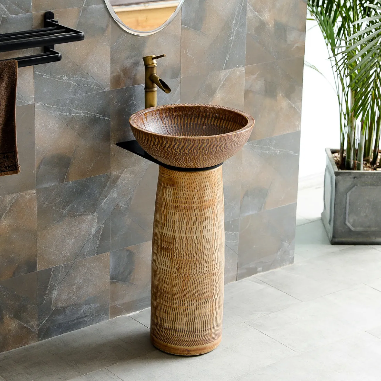 Керамический креативный умывальник  для ванной комнаты LaLume MB20641-23