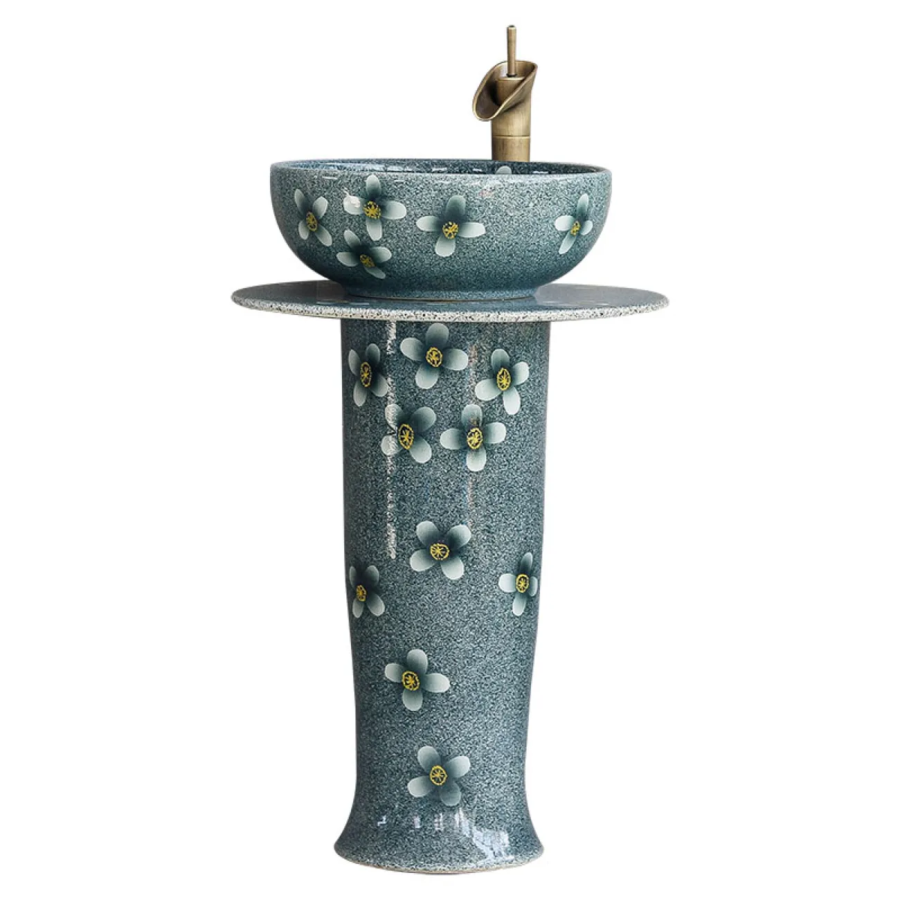 Керамический круглый умывальник  для ванной комнаты LaLume MB20615-23