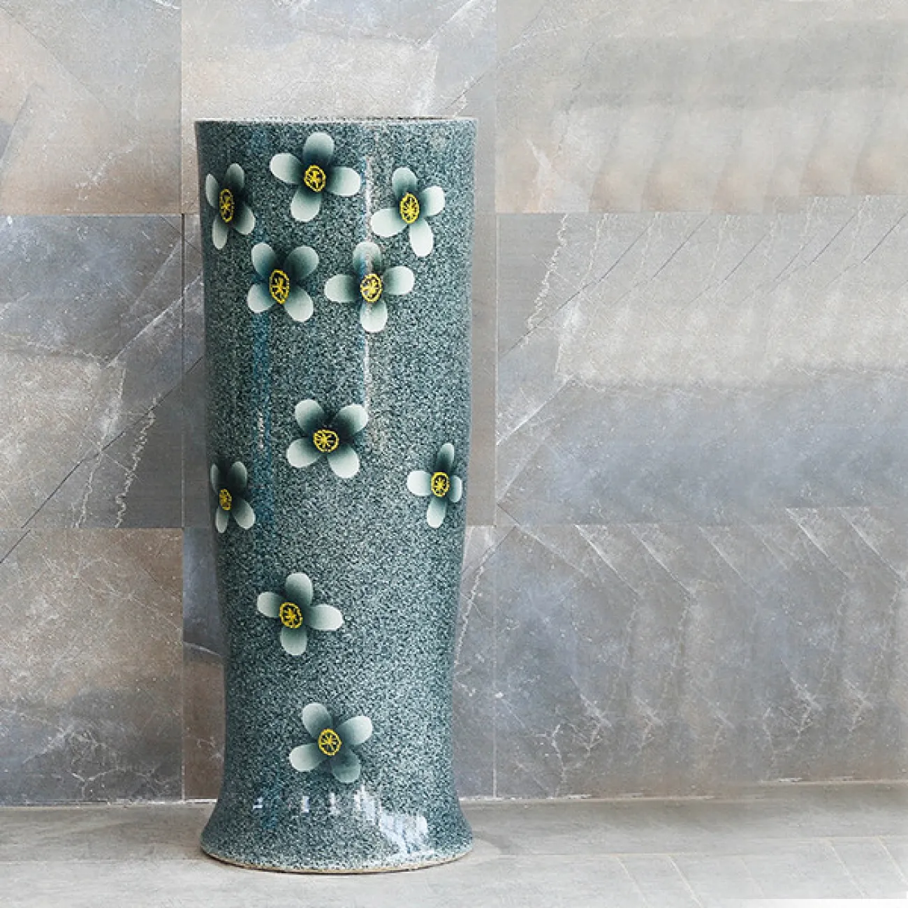 Керамический круглый умывальник  для ванной комнаты LaLume MB20615-23