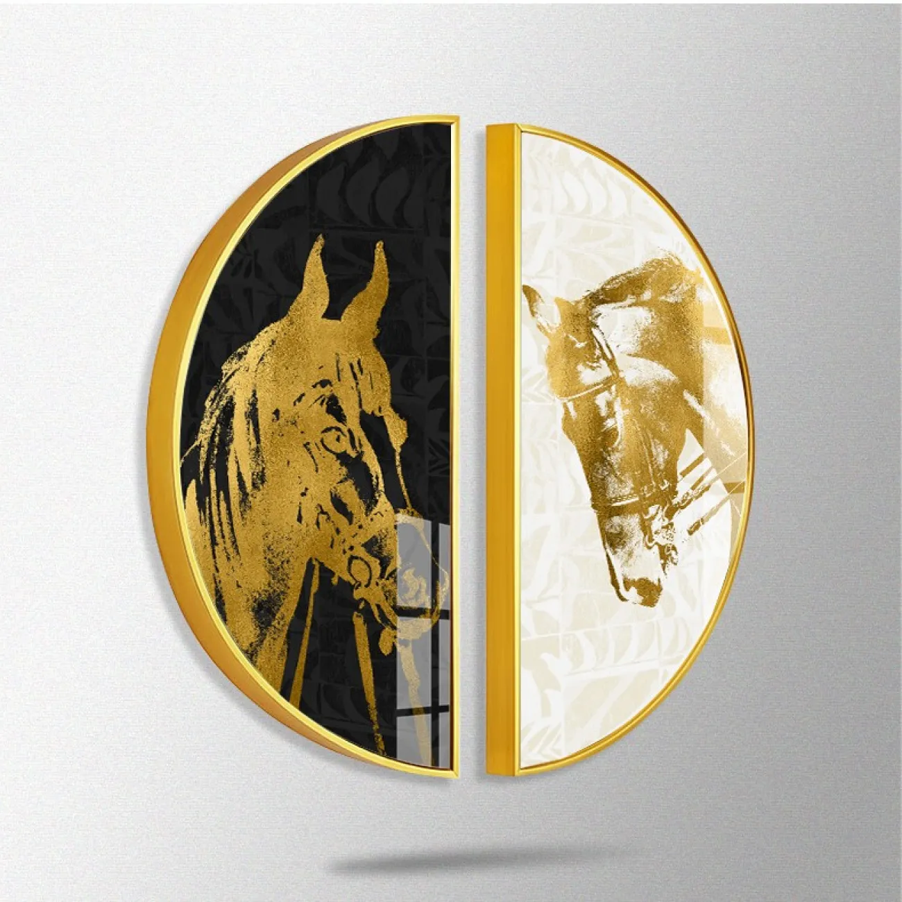 Круглая декоративная картина для гостиной из двух частей LaLume DK20905-23 Круглая декоративная картина для гостиной из двух частей LaLume DK20905-23