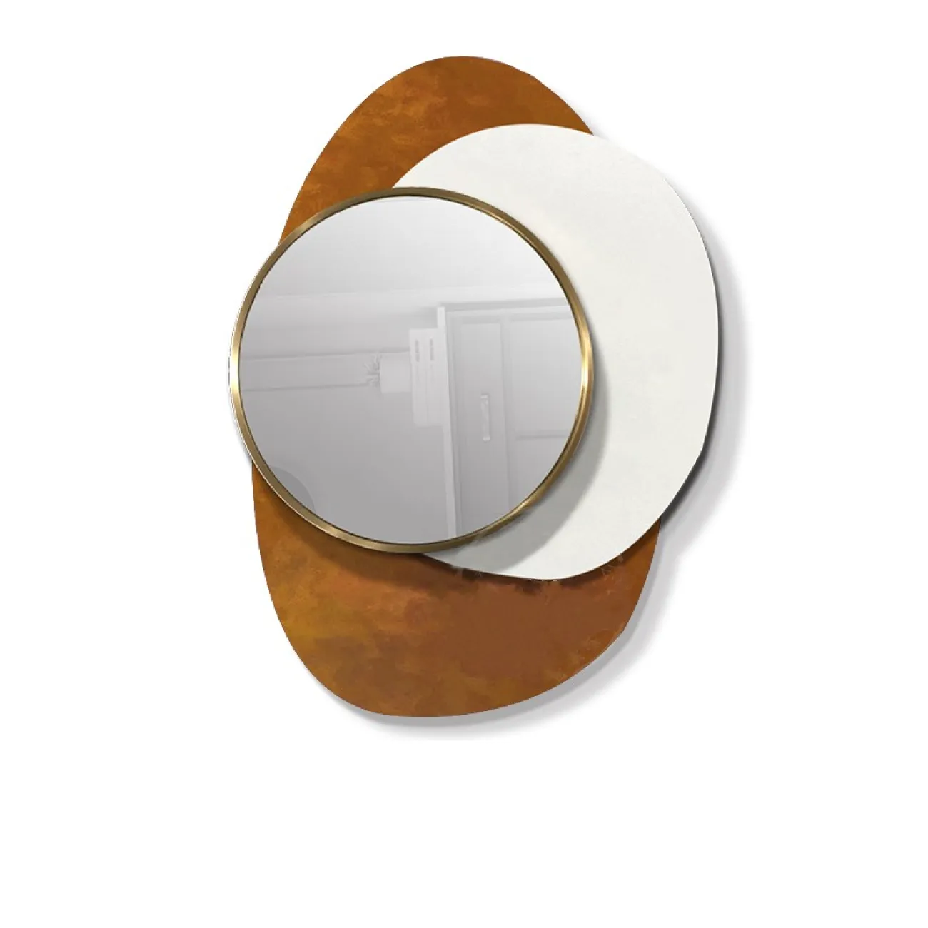 Дизайнерское круглое зеркало для гостиной LaLume MB20906-23