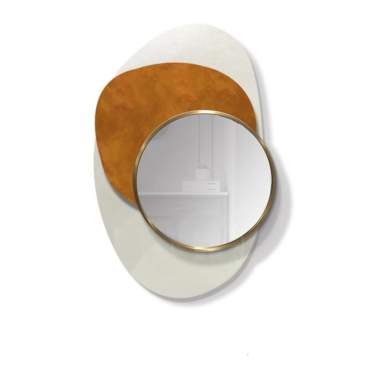 Дизайнерское круглое зеркало для гостиной LaLume MB20907-23