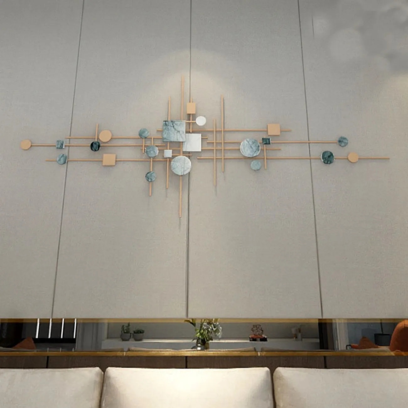 Геометрический декор на стену для гостиной LaLume DK20909-23 Геометрический декор на стену для гостиной LaLume DK20909-23