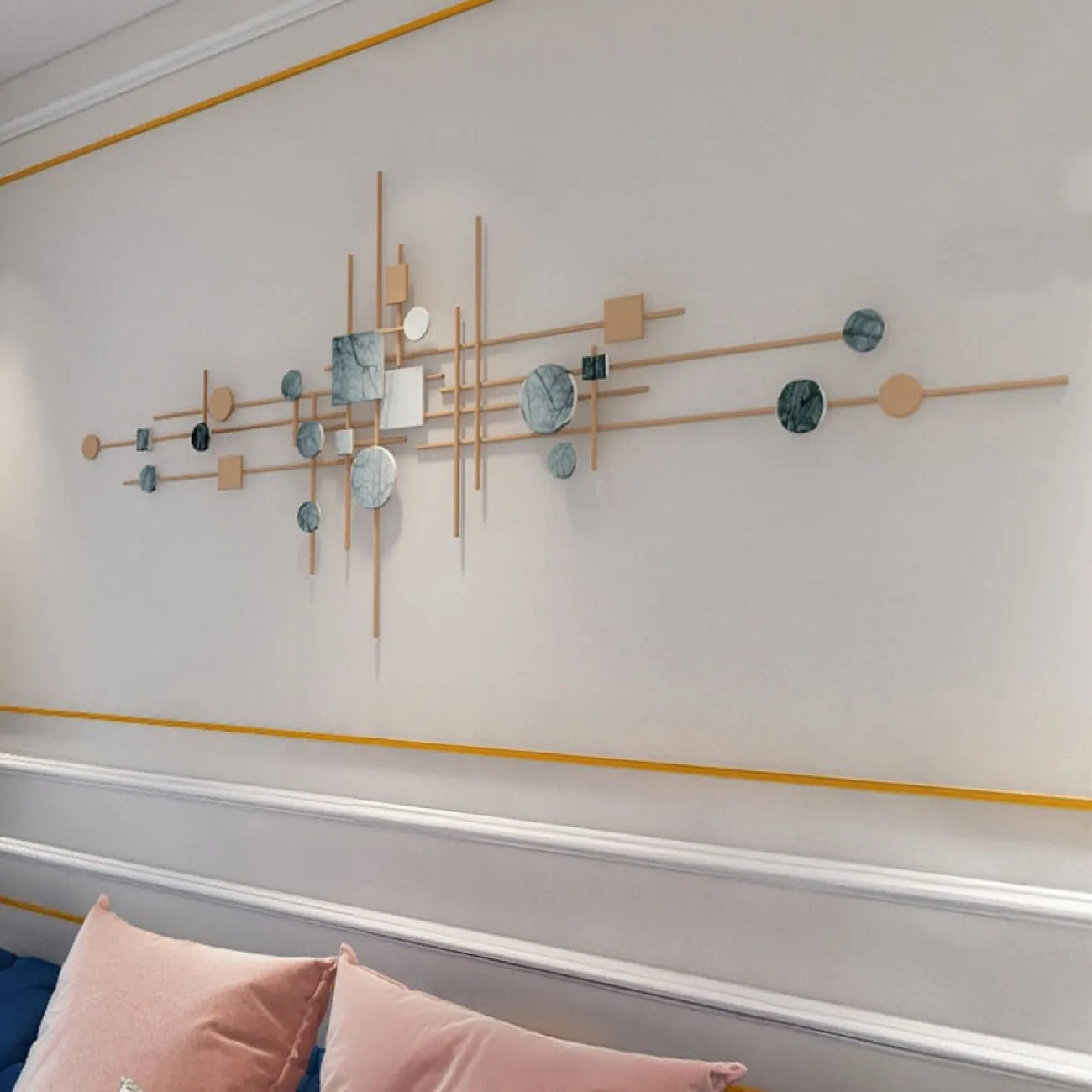 Геометрический декор на стену для гостиной LaLume DK20909-23 Геометрический декор на стену для гостиной LaLume DK20909-23