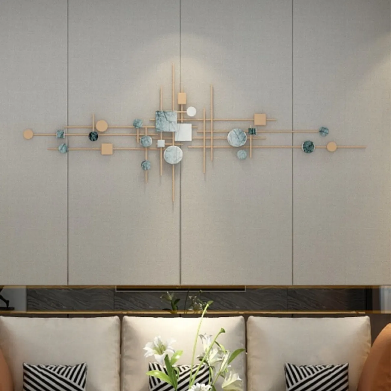 Геометрический декор на стену для гостиной LaLume DK20909-23 Геометрический декор на стену для гостиной LaLume DK20909-23