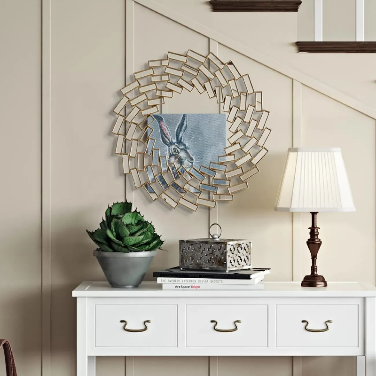 Красивое зеркало в европейском стиле для гостиной LaLume DK20912-23 Красивое зеркало в европейском стиле для гостиной LaLume DK20912-23