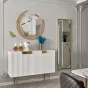 Круглое зеркало в креативной раме для гостиной LaLume DK20913-23