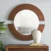 Круглое зеркало в деревяной раме LaLume DK20915-23
