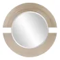 Круглое зеркало в деревяной раме для гостиной LaLume DK20915-23