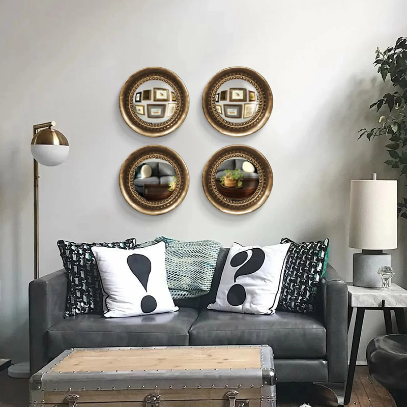 Роскошный набор из 4 зеркал для гостиной LaLume DK20916-23