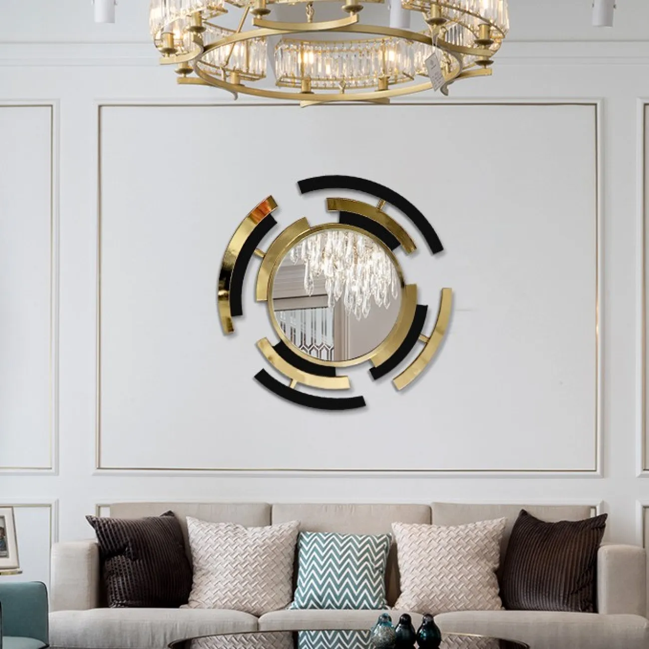 Зеркало в креативной раме для гостиной LaLume DK20917-23