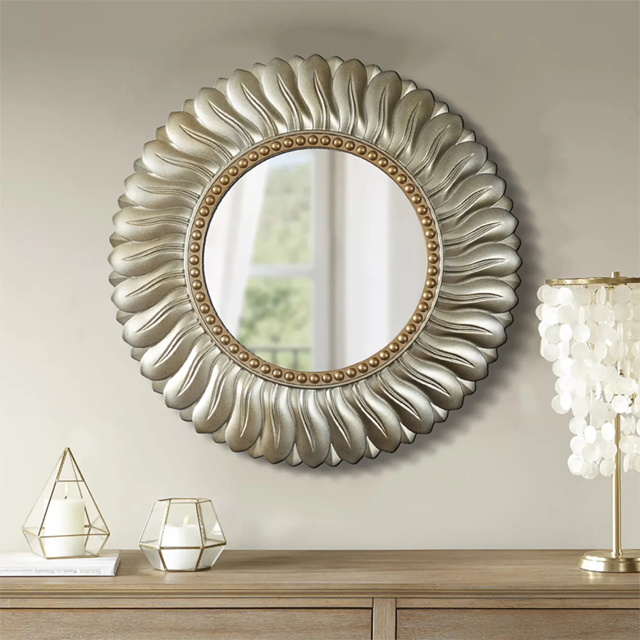 Круглое зеркало в европейском стиле для гостиной LaLume DK20918-23