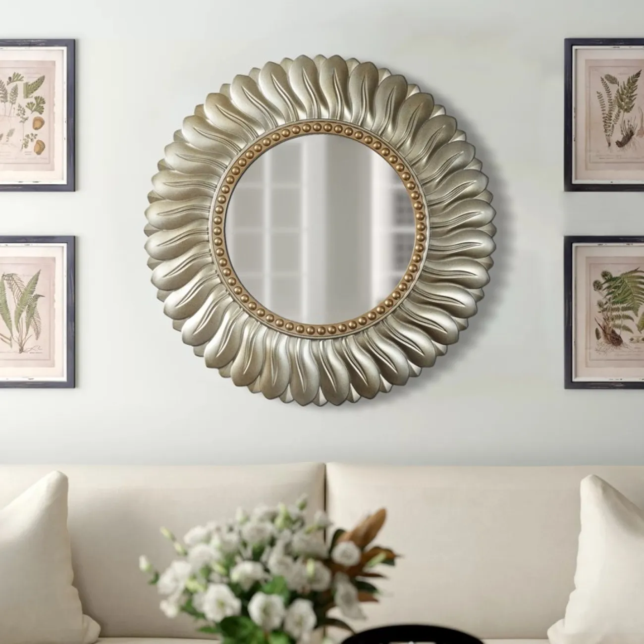 Круглое зеркало в европейском стиле для гостиной LaLume DK20918-23