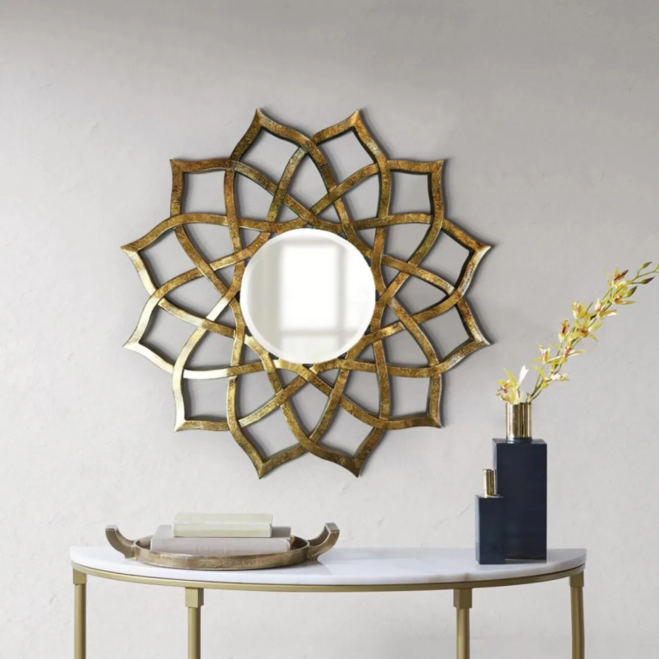 Креативное зеркало в форме цветка для гостиной DK20919-23