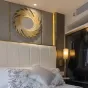 Дизайнерское круглое зеркало для гостиной LaLume DK20921-23