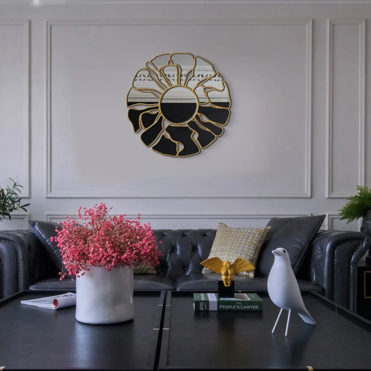 Дизайнерское зеркало креативной формы для гостиной LaLume DK20923-23