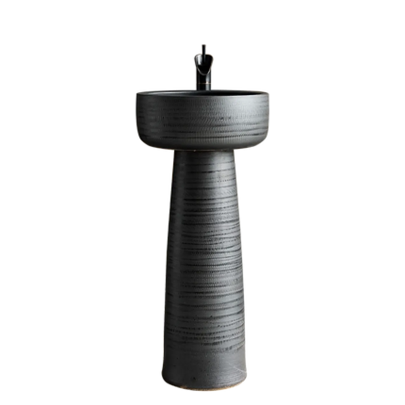 Керамический умывальник с вертикальной колоной для ванной комнаты LaLume MB20502-23 Керамический умывальник с вертикальной колоной для ванной комнаты LaLume MB20502-23