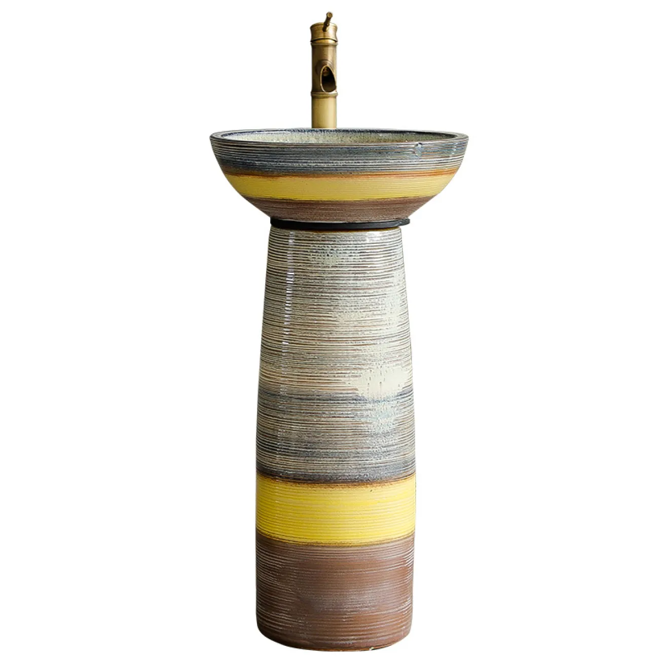 Открытый керамический круглый умывальник для ванной комнаты LaLume MB20500-23 Открытый керамический круглый умывальник для ванной комнаты LaLume MB20500-23