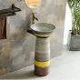 Открытый керамический круглый умывальник для ванной комнаты LaLume MB20500-23