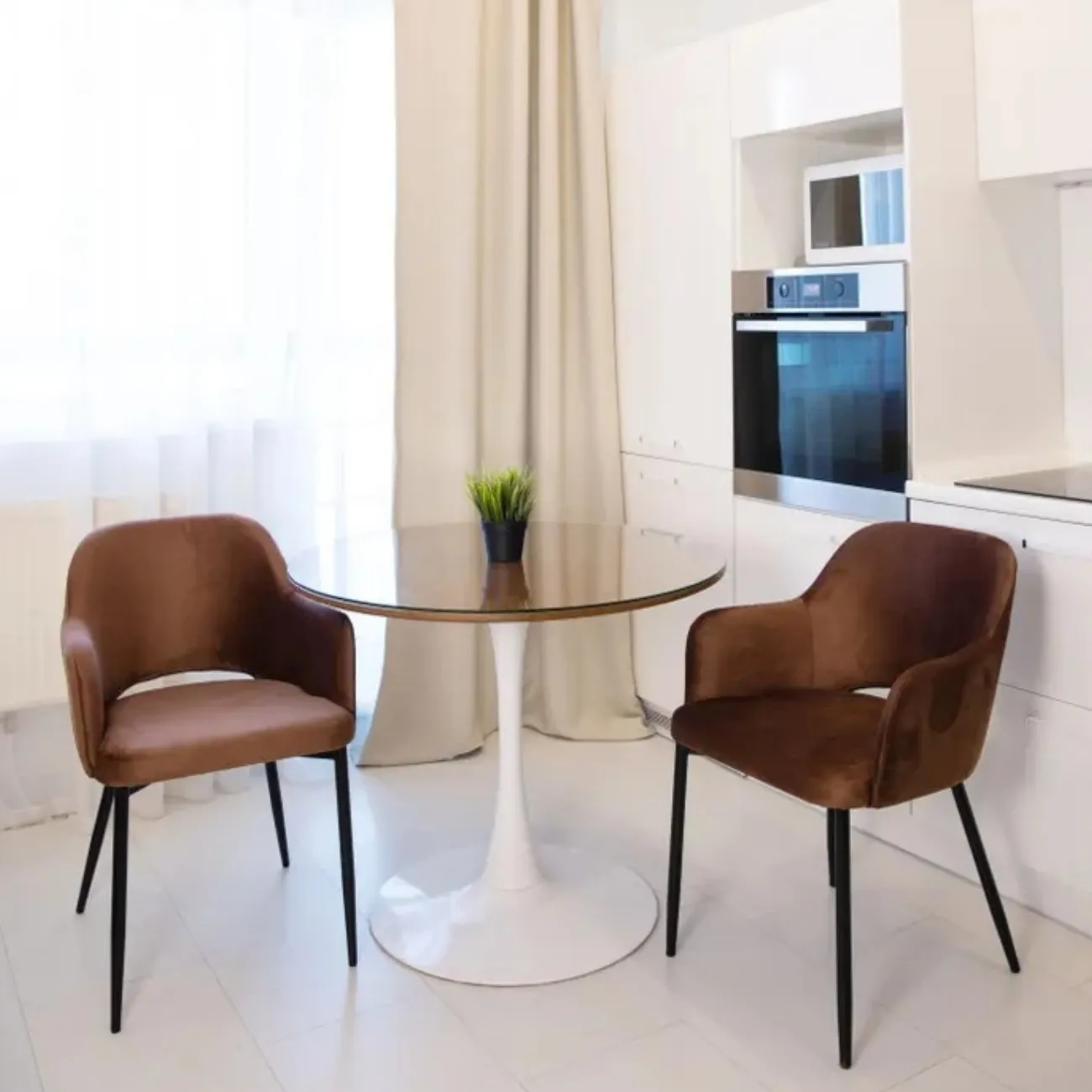 Стул коричневый с подлокотниками LaLume 37012-29