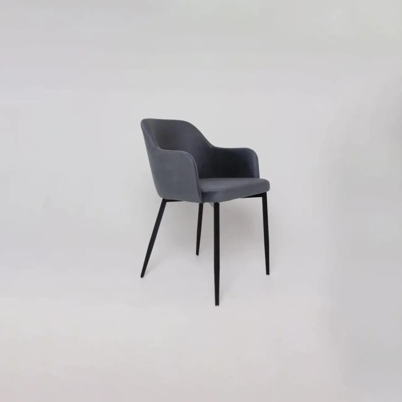 Стул тёмно-серый с подлокотниками LaLume 37015-29