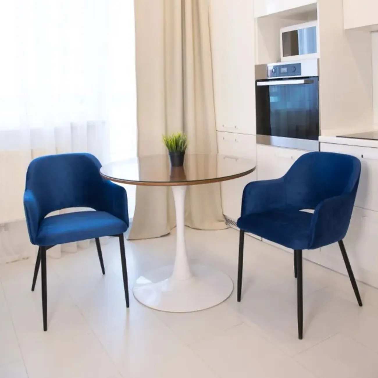 Стул синий с подлокотниками LaLume 37016-29