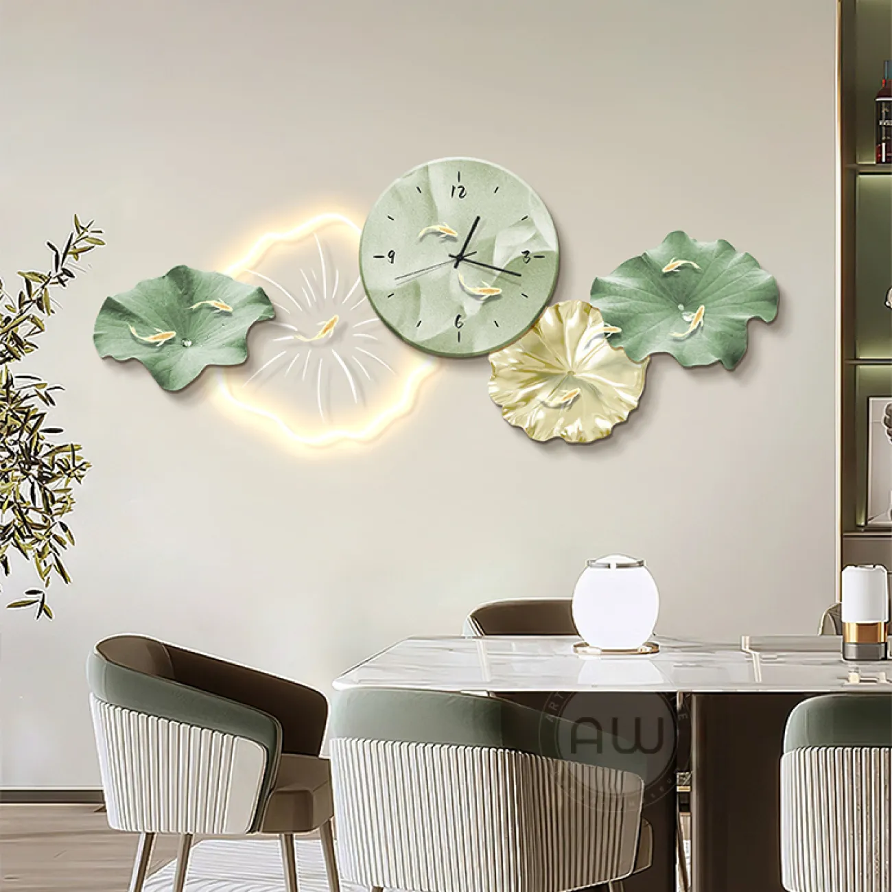 Декоративные настенные картина с часами AW 37463-29