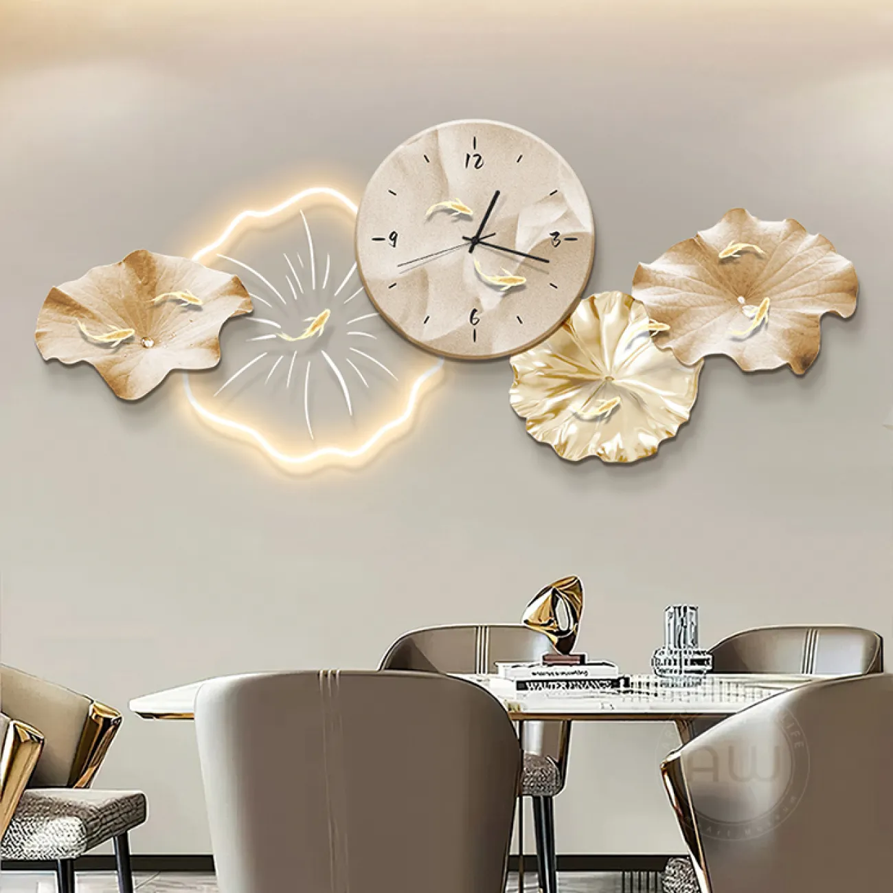 Декоративные настенные картина с часами AW 37463-29