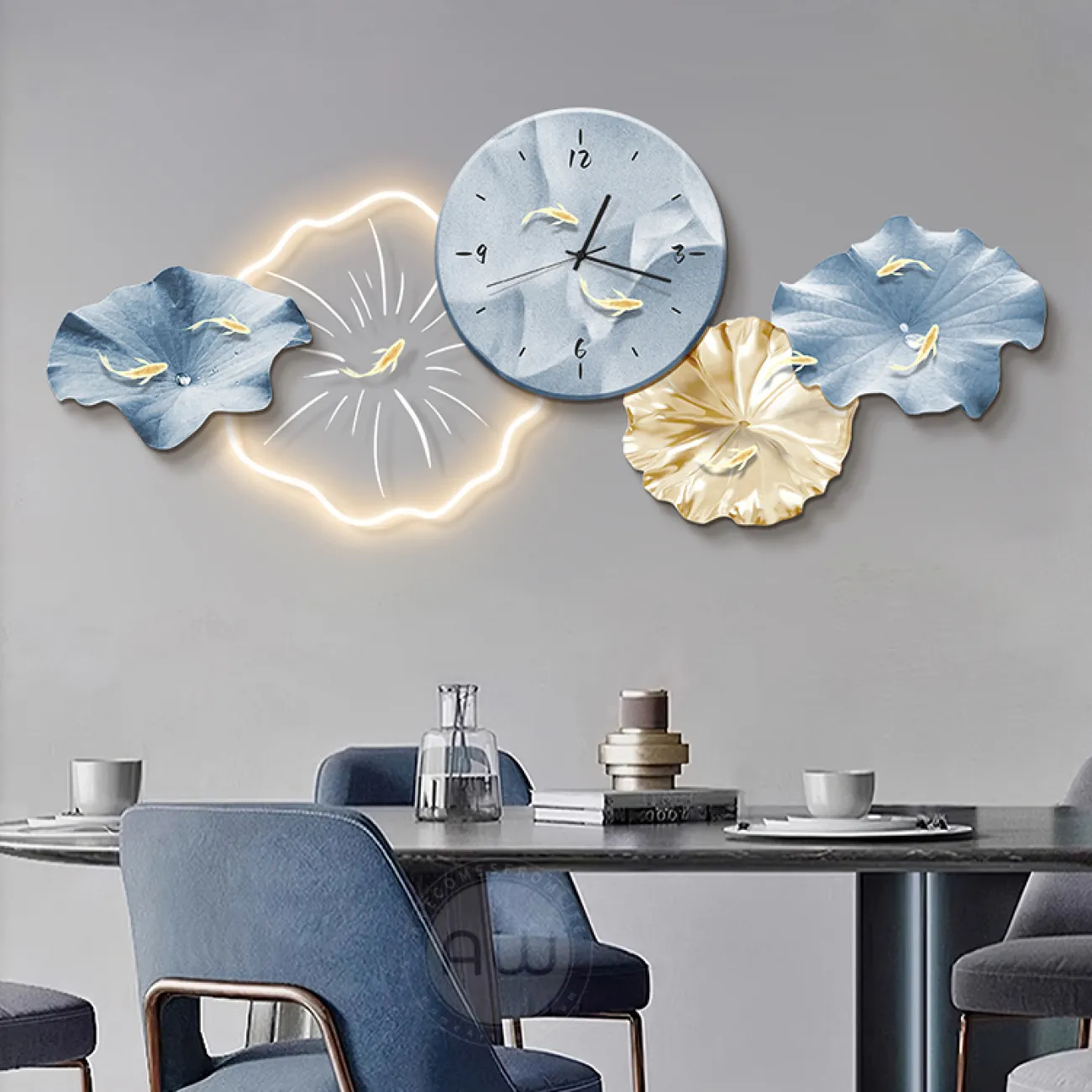 Декоративные настенные картина с часами AW 37463-29