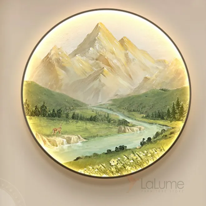 Круглая подвесная картина с подсветкой AW 37466-29 Круглая подвесная картина с подсветкой AW 37466-29