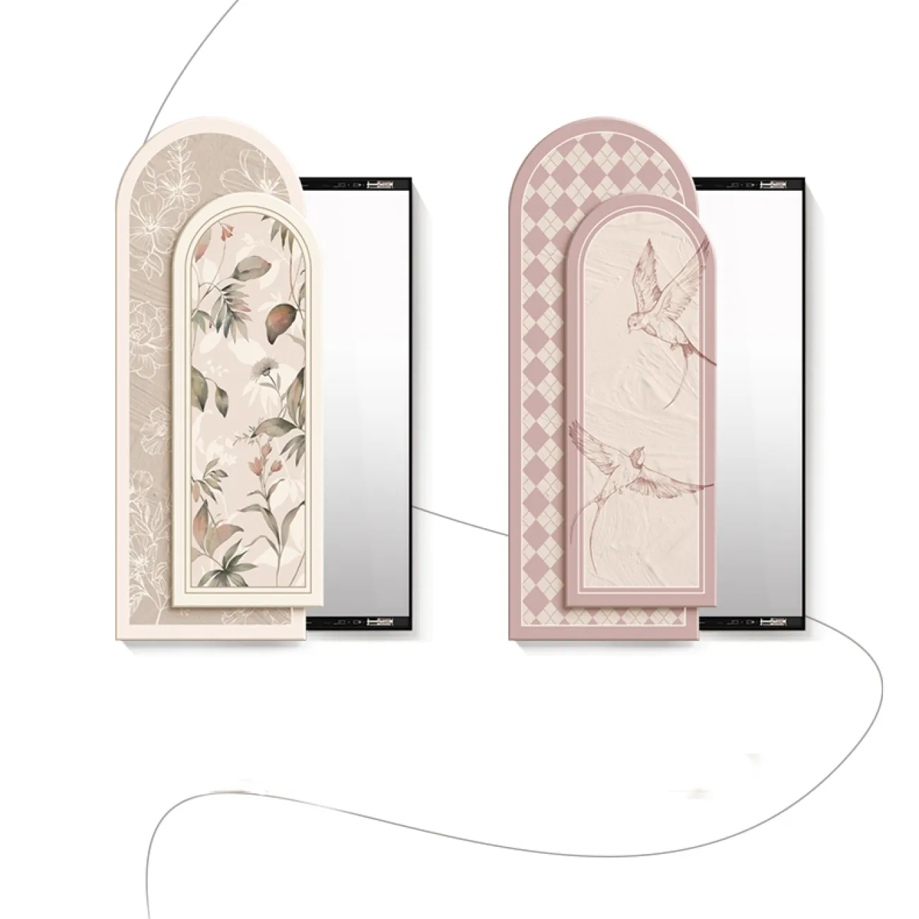 Раздвижное зеркало декоративная живопись AW 37469-29 Раздвижное зеркало декоративная живопись AW 37469-29