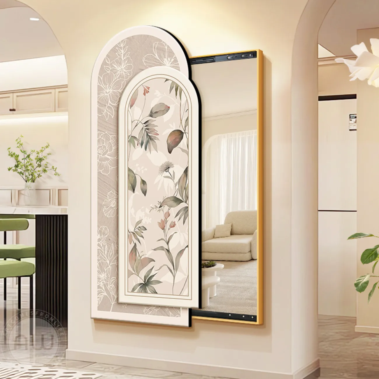 Раздвижное зеркало декоративная живопись AW 37469-29 Раздвижное зеркало декоративная живопись AW 37469-29