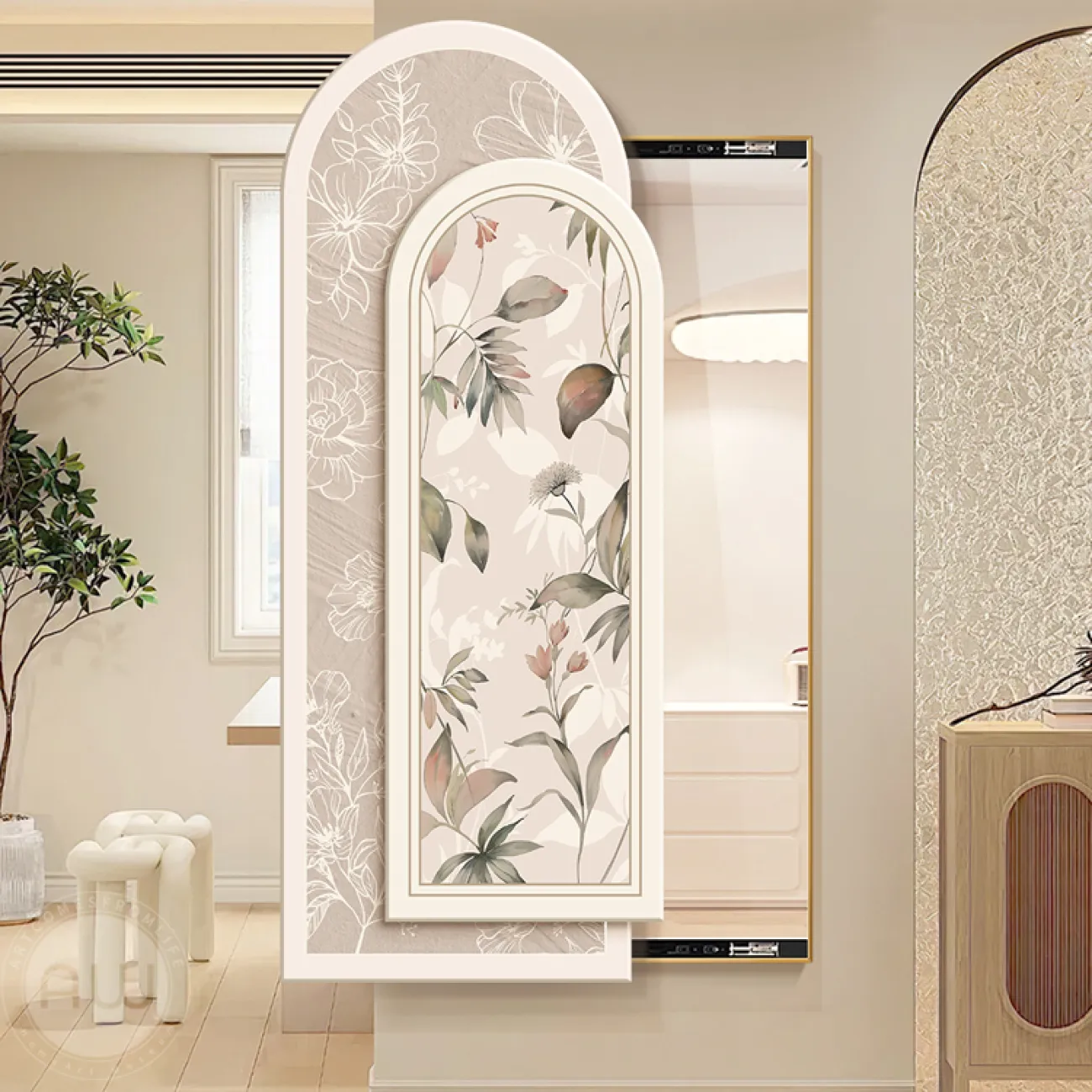 Раздвижное зеркало декоративная живопись AW 37469-29 Раздвижное зеркало декоративная живопись AW 37469-29