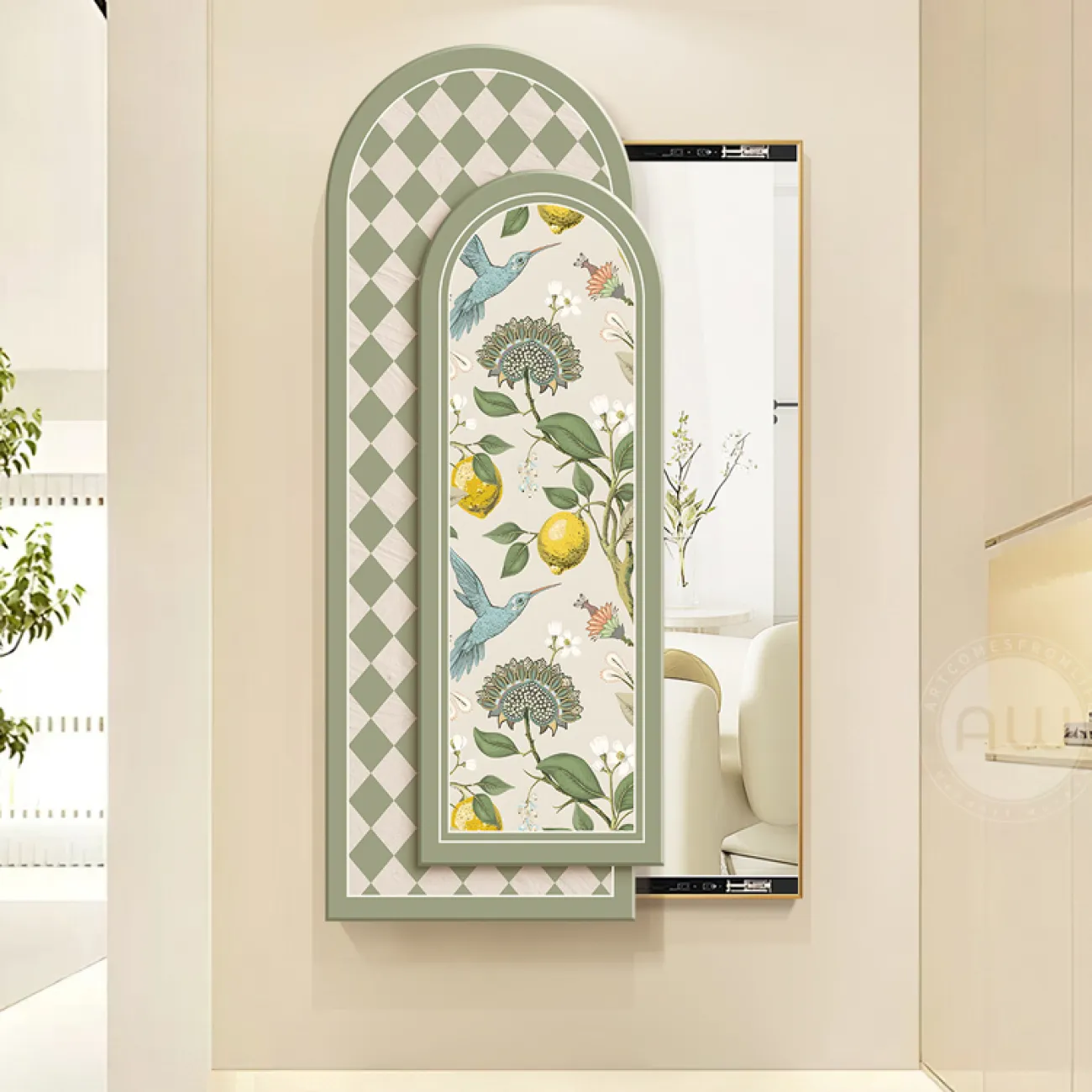 Раздвижное зеркало декоративная живопись AW 37469-29 Раздвижное зеркало декоративная живопись AW 37469-29