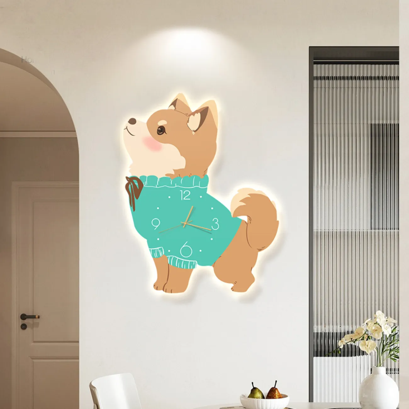 Милые настенные часы щенок  AW 37473-29