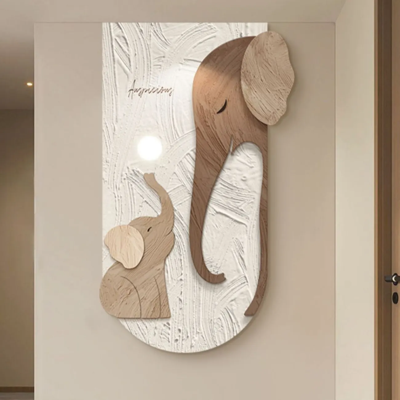 Декоративная картина слона в стиле Ваби-саби AW 37477-29