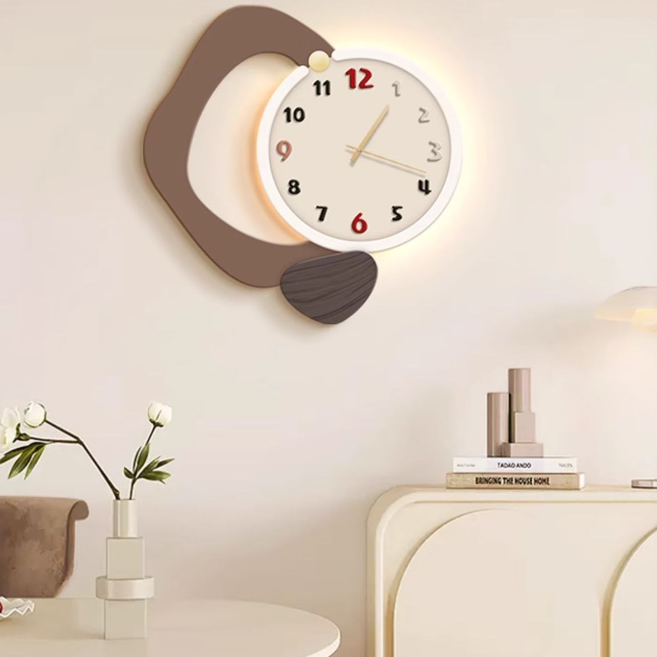 Современные минималистичные настенные часы AW 37478-29