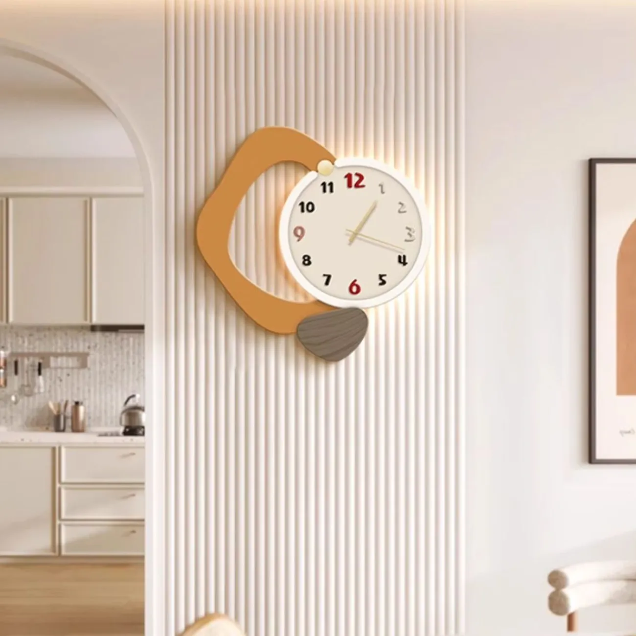 Современные минималистичные настенные часы AW 37478-29