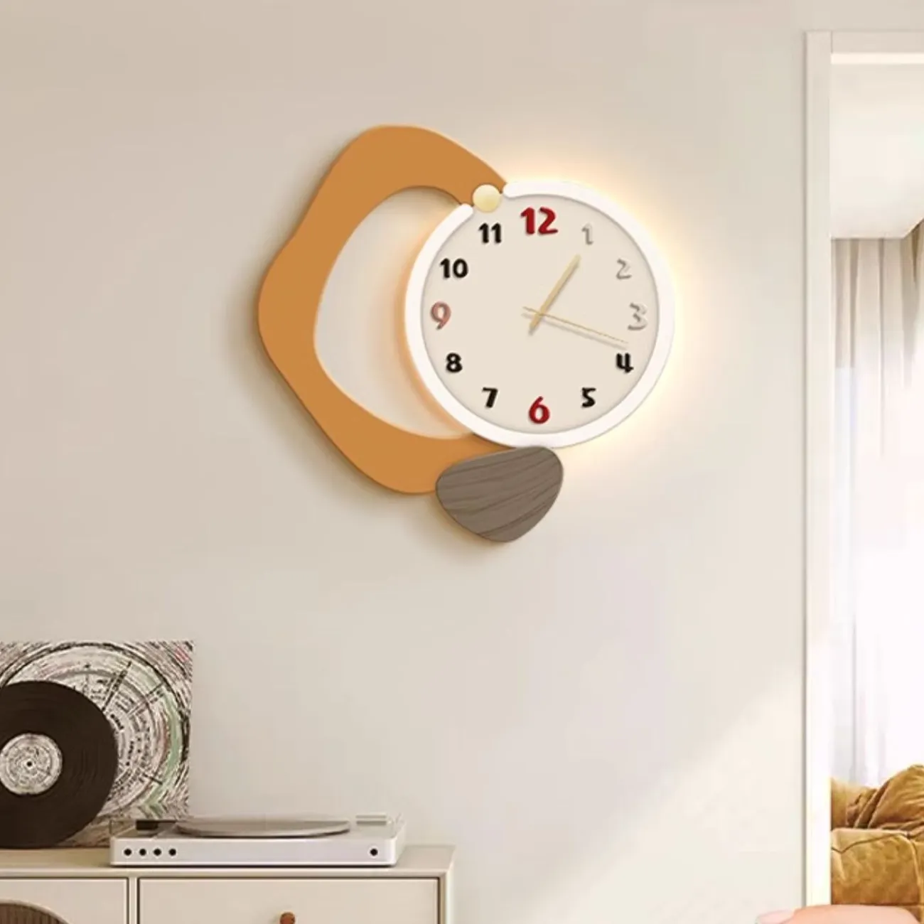 Современные минималистичные настенные часы AW 37478-29