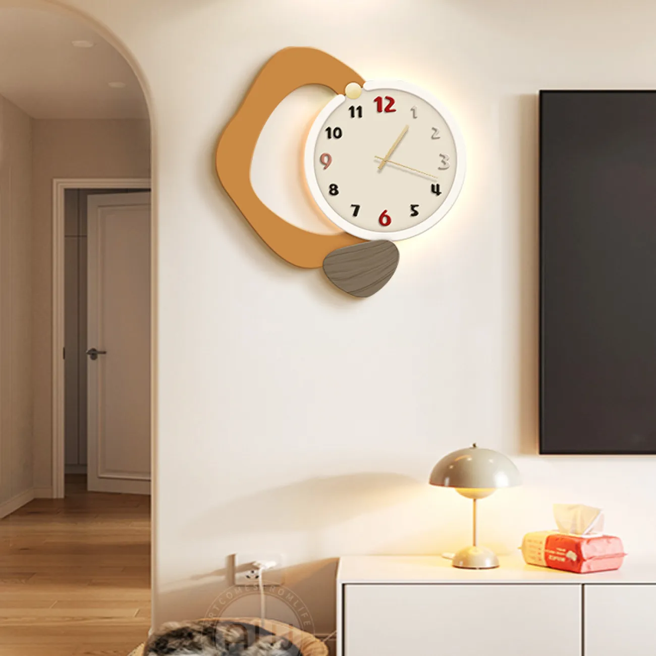 Современные минималистичные настенные часы AW 37478-29