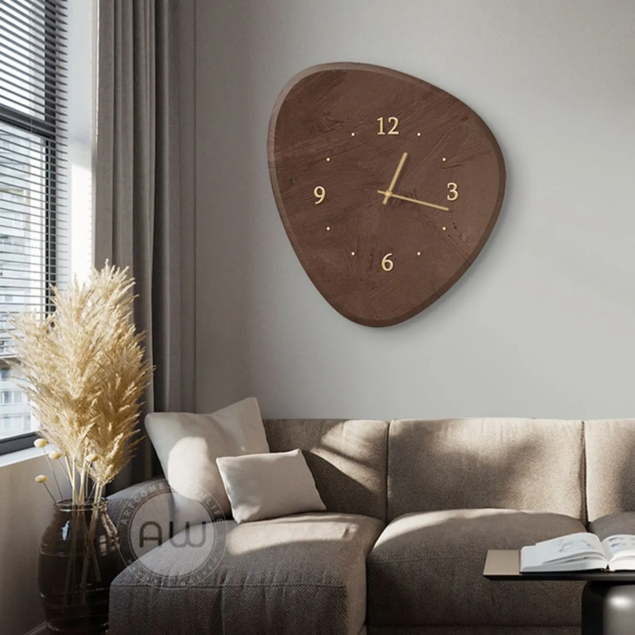 Минималистские настенные часы в стиле Ваби-саби AW 37479-29