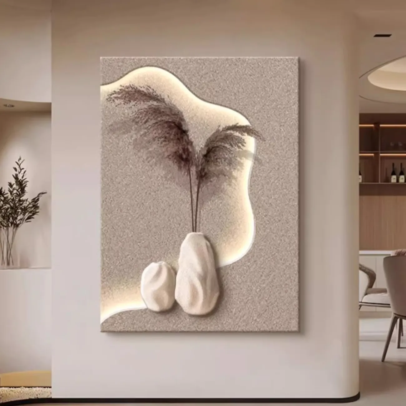 Трехмерный настенный декор из песчаника в стиле Ваби-саби AW 37480-29